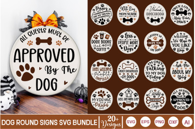 Dog Round Signs SVG Bundle
