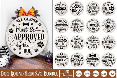 Dog Round Signs SVG Bundle