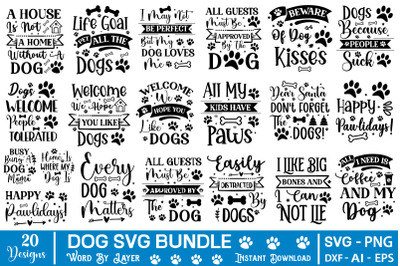 Dog SVG Bundle, Funny Dog SVG Bundle