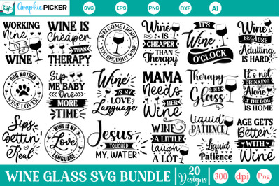 Wine Glass SVG Bundle