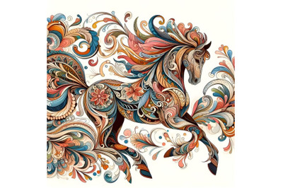 Decorated horse