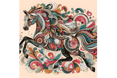 Decorated horse