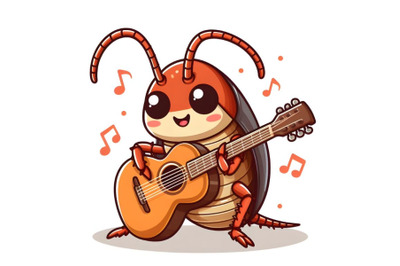 Cockroach play guitar