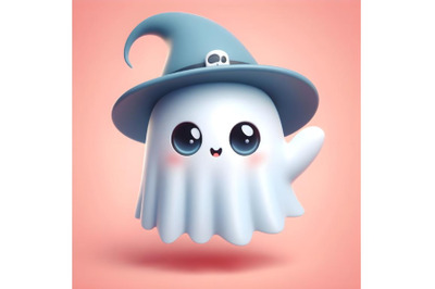 3D cute adorable ghost