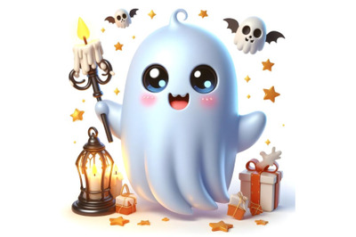 3D cute adorable ghost