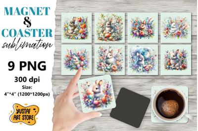 Easter magnet sublimation&2F;Easter coaster sublimation bundle