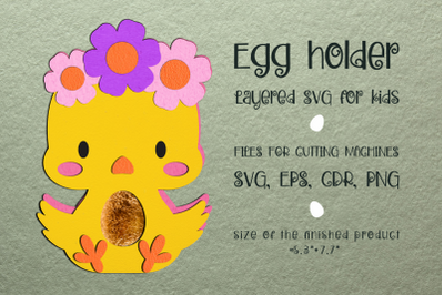 Cute Chick | Easter Egg Holder | Paper Craft Template