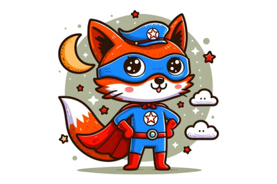 Fox Animal Dressed As Superhero