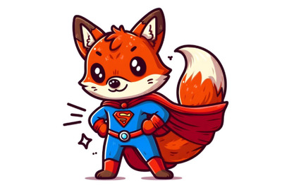 Fox Animal Dressed As Superhero