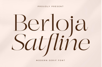 Berloja Satfline - Modern Serif Font