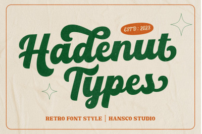 Hadenut Retro Script Font