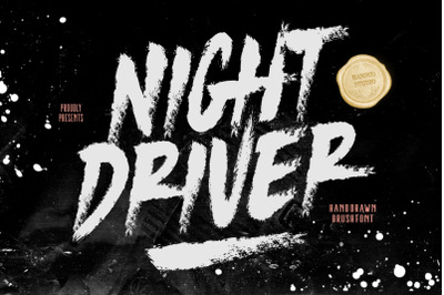 Night Driver Brush Font