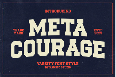 Meta Courage Varsity Font