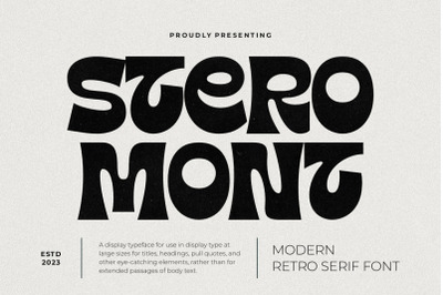 Stero Mont Aesthetic Serif Font