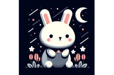 cute 2d minimal bunny