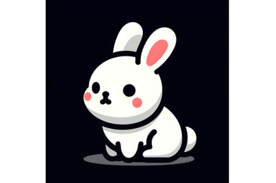 cute 2d minimal bunny