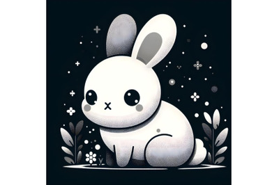 cute 2d minimal bunny