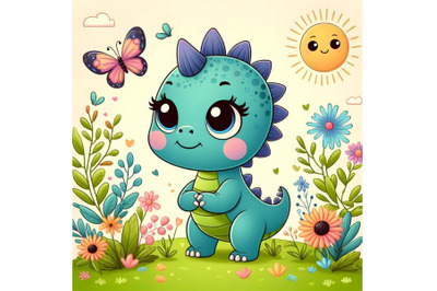 Cute dinosaur cartoon