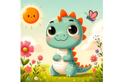 Cute dinosaur cartoon