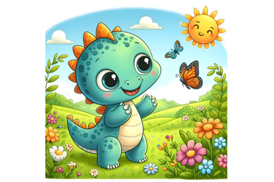 Cute dinosaur cartoon