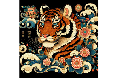 Beautiful chinese tiger artwork