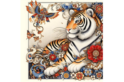 Beautiful chinese tiger artwork