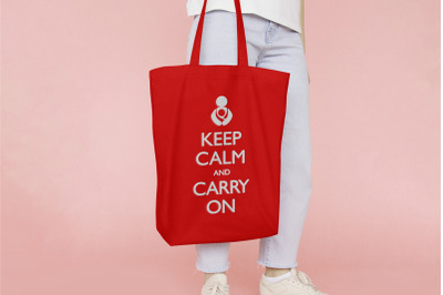 Babywearing Keep Calm and Carry On | Embroidery