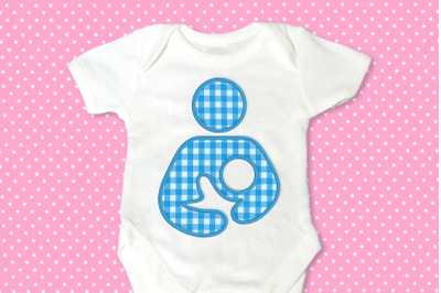 Breastfeeding Icon | Applique Embroidery
