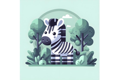 2d minimal zebra in a forest