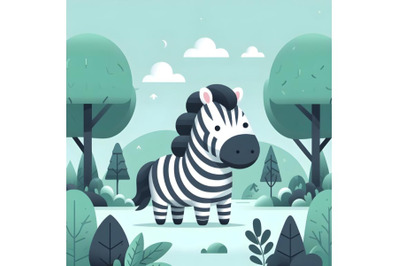 2d minimal zebra in a forest