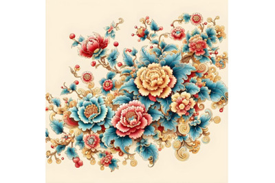 Beautiful chinese floral artwork
