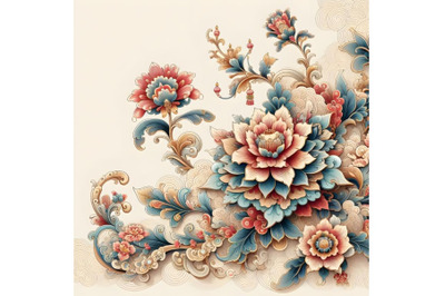 Beautiful chinese floral artwork