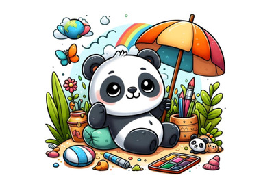 Cute panda drawing picture