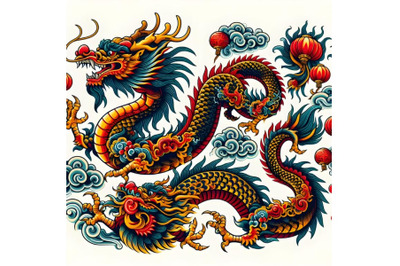 Dragon vector chinese traditional design