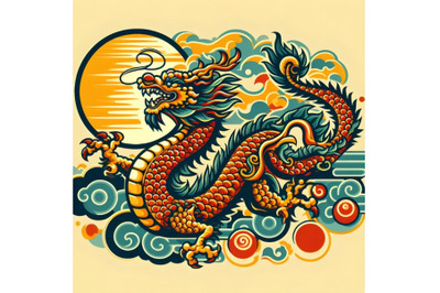 Dragon vector chinese traditional design