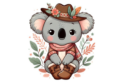 Cute koala Bear in boots