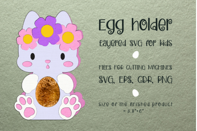 Cute Cat | Easter Egg Holder | Paper Craft Template