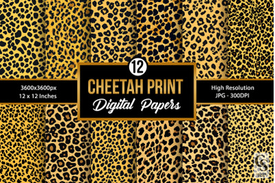 Cheetah Print Seamless Patterns