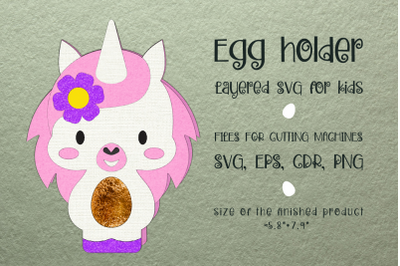 Cute Unicorn | Easter Egg Holder | Paper Craft Template