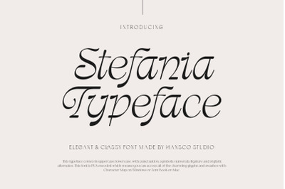Stefania Elegant Classy Font
