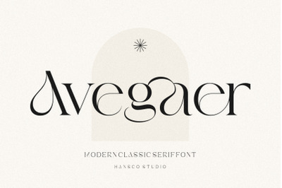 Avegaer Modern Aesthetic Serif Font