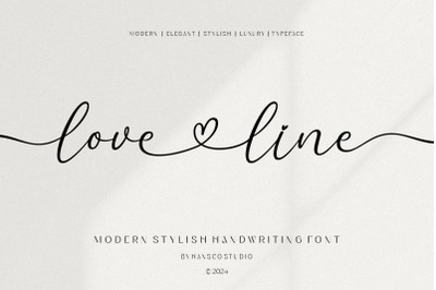 Love Line Wedding Heart Font