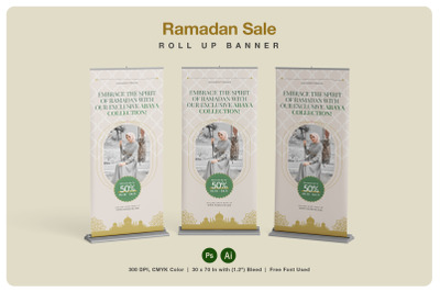 Ramadan Sale Roll Up Banner