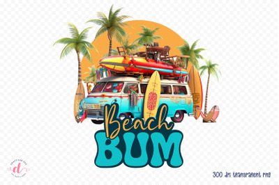 Beach Bum - Summer Sublimation Design