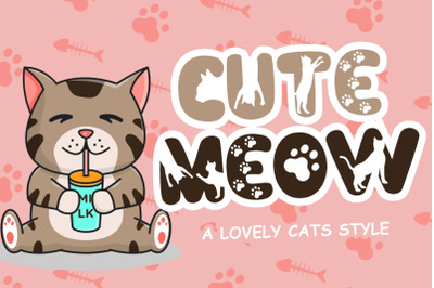 Cute Meow Decorative font