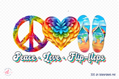 Peace Love Flip Flops - Summer Sublimation