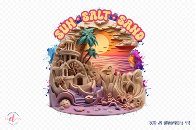 Sun Salt Sand - Summer Sublimation Design