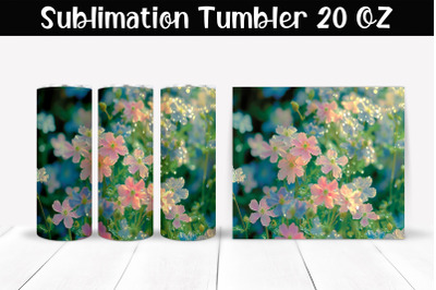 Flowers Tumbler Wrap 20 oz