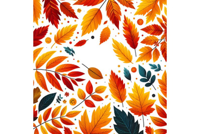 Bright autumn leaves in textured