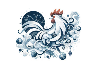 Cute adorable rooster